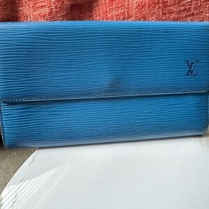 Louis Vuitton Blue Epi Leather Clutch